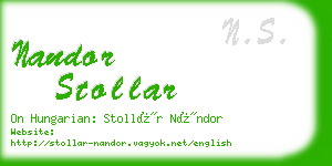 nandor stollar business card